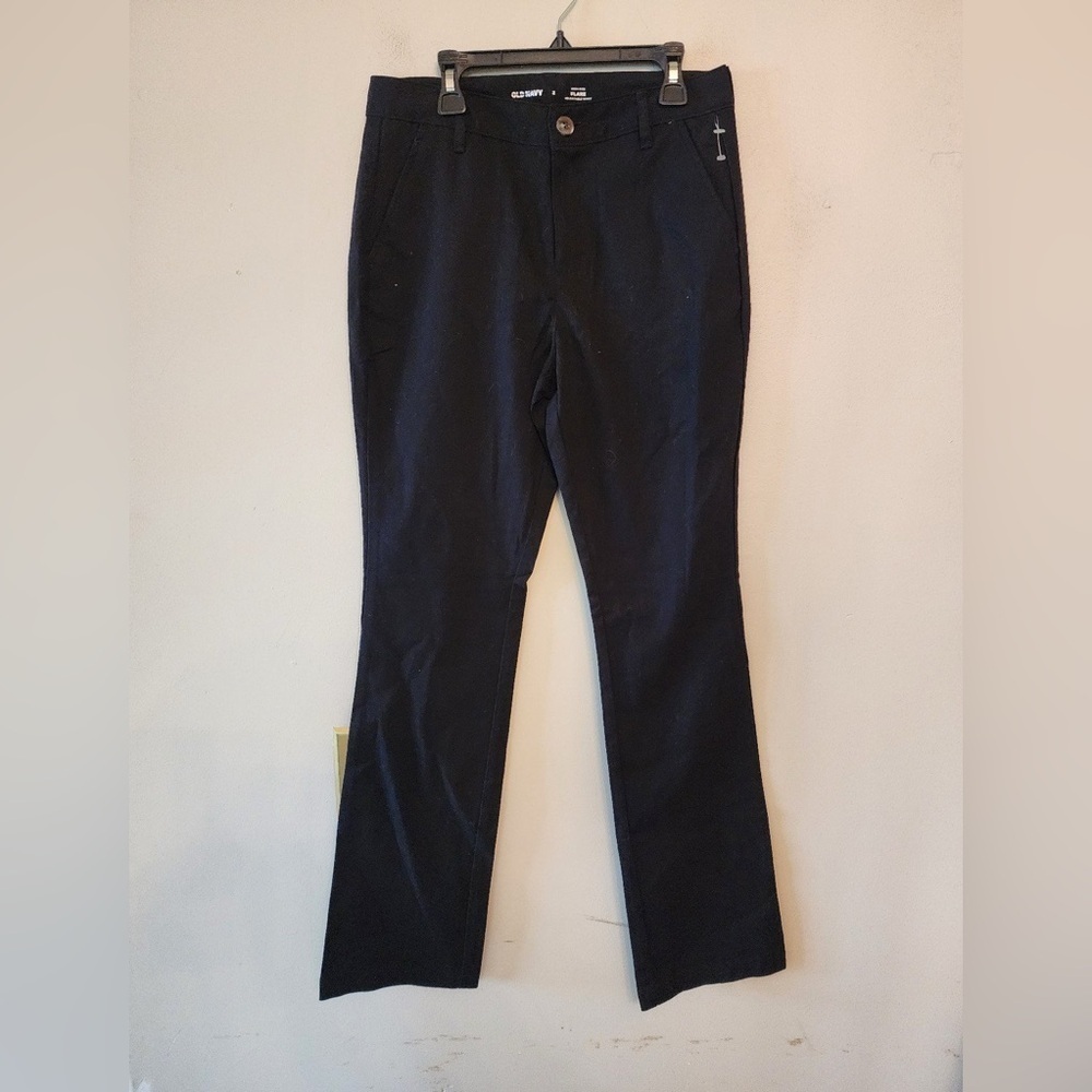 Old navy high rise flare black pants size 2